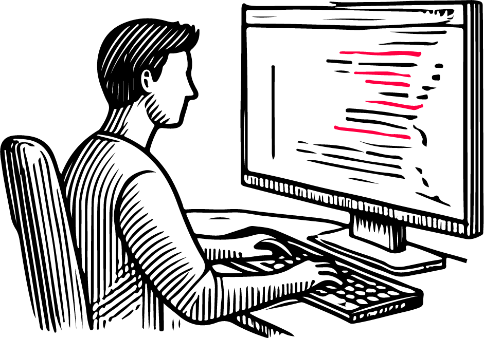 Laptop mit Datenbanksymbolen auf dem Bildschirm